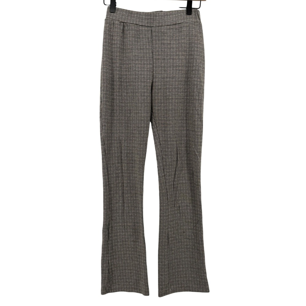 Urban Outfitters UO Casey Kick Flare Pant Brown Houndstooth Women S Pull On